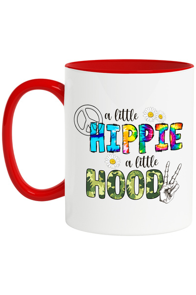 StoryGift Romania Cana cu mesajul "A little hippie, a little hood", stilul hi...