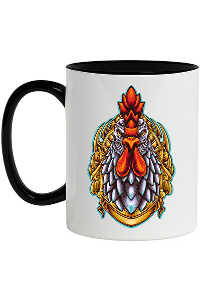 StoryGift Romania Cana Cu Cocos, Abstract, Pasare, Pene, Multicolor 330 ml, C...