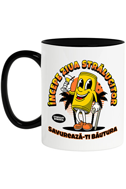 StoryGift Romania Cana incepe ziua stralucitor zavureaza-ti bautura, 330ml, C...