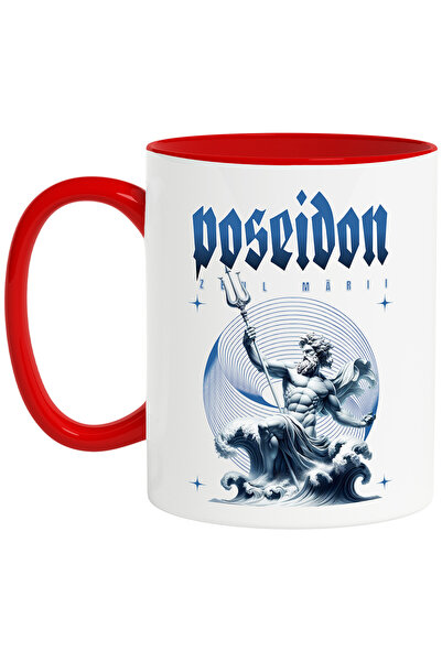 StoryGift Romania Cana poseidon zeul marii apa adanca barbat cu sulita, 330ml...