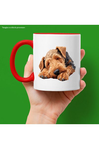 StoryGift Romania Cana Cu Un Catel Care Doarme | Oboseala | Epuizare | Fara Chef | Pentru Iubitori, Cu ,stg