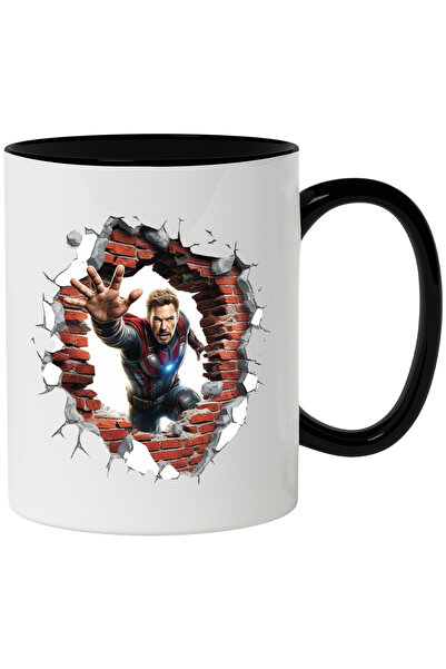 StoryGift Romania Cana Cu Thor, Avengers, Marvel, Supereroi, Zeu, Mitologie, Zid, Multicolor 330 m, Cu Maner Negru