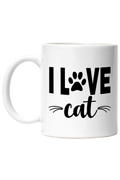 StoryGift Romania Cana pentru iubitorii de pisici cu mesajul "I love cat" - l...