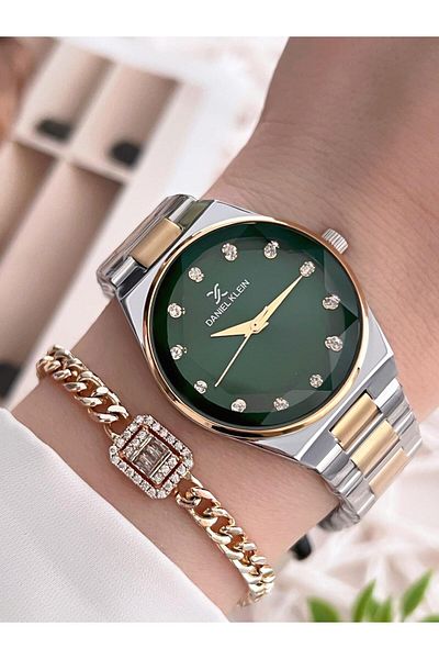 Daniel Klein Steel Band 30 Mt Water Resistant Women's Wrist Watch+Bracelet Bfg.13898.X5