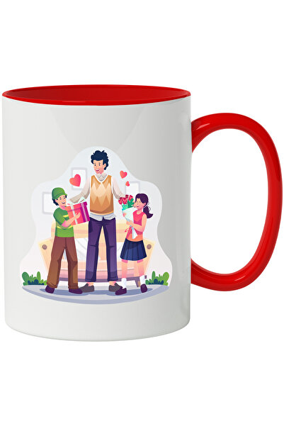 StoryGift Romania Cana Cu Tata, Copii, Parinte, Canapea, Multicolor 330 ml, C...