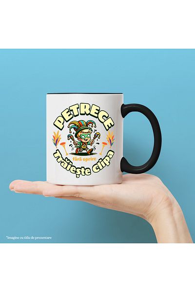 StoryGift Romania Mug Party without stopping, live the moment of fun, 330ml, Ceramic with Handle Ne, With, STG
