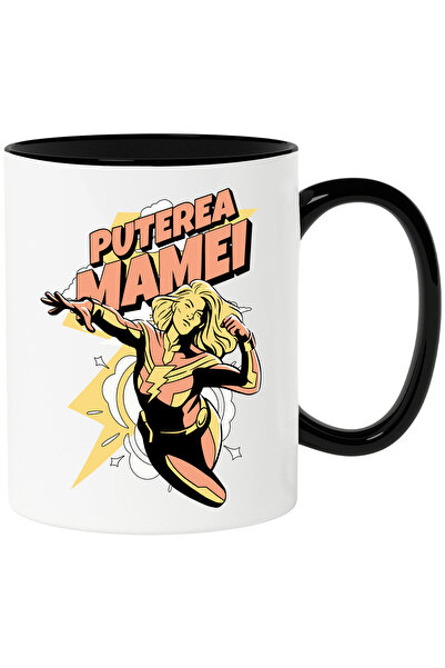 StoryGift Romania Cana cu Femeie Puternica Text Puterea Mamei Super Erou Fami...