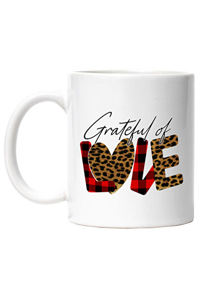 StoryGift Romania Cana cu mesajul "Grateful of love", ilustratie, motivationa...