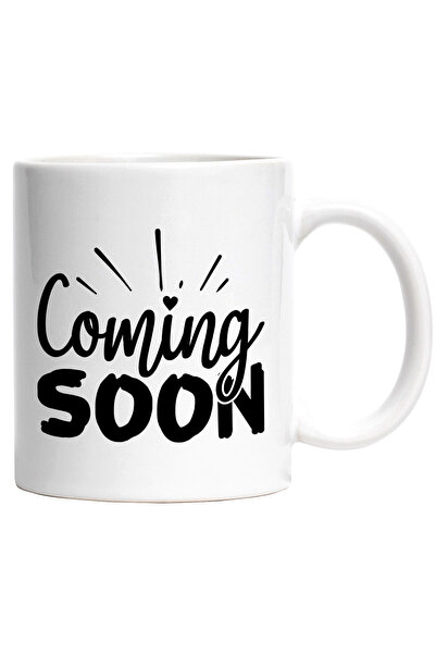 StoryGift Romania Mug with heart and the text in English "Coming soon" - soon...