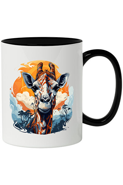 StoryGift Romania Cana Cu Girafa, Apus, Savana, Padure, Nori, Copaci, Multico...