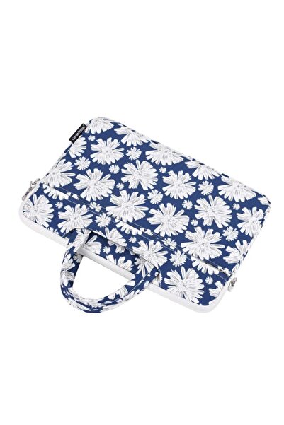 canvasartisan Geantă pentru laptop de 14 inch, design durabil din poliester cu fermoar, servietă (C22), albastră