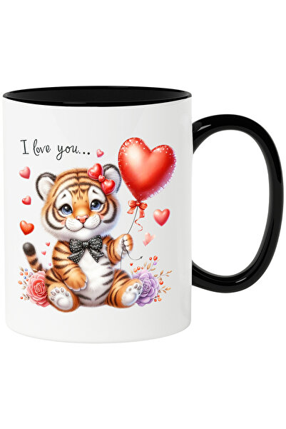 StoryGift Romania Cana cu pui de tigru cu mesajul "I love you...", iubire, tr...