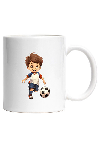 StoryGift Romania Cana cu un baietel care joaca fotbal | ilustratie | minge |...