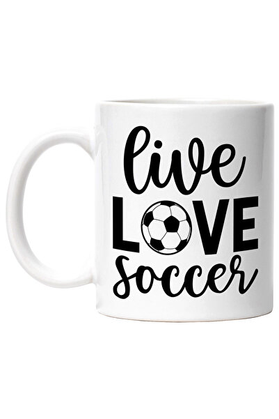 StoryGift Romania Cana cu indemnuri in limba engleza "Live, love, soccer" - t...