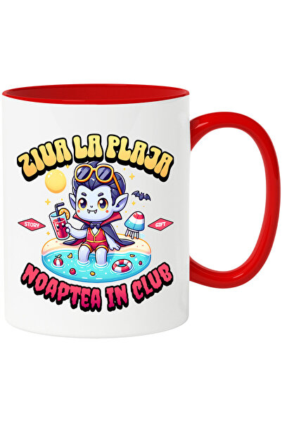 StoryGift Romania Cana cu Dracula La Plaja Cu pelerina Bautura Racoritoare, T...