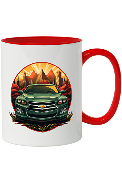 StoryGift Romania Cana Cu Masina, Apus, Stanci, Cladiri, Brazi, Chevy, Munti,...