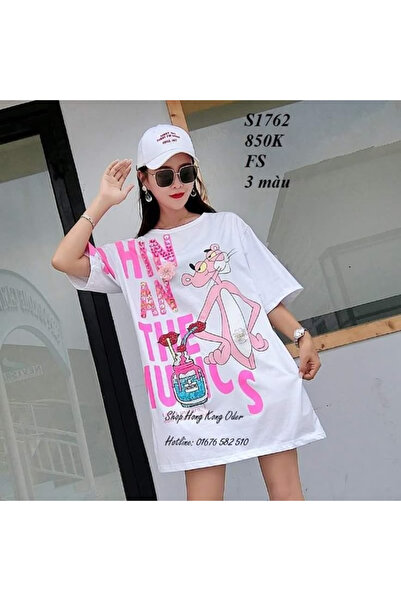 PENTHİLUS Casual short sleeve t-shirt - pink panther cartoon printed round neck, summer design