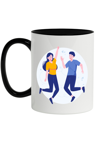 StoryGift Romania Cana Cu Prieteni, Triunghi, Tricou, Multicolor 330 ml, Cera...