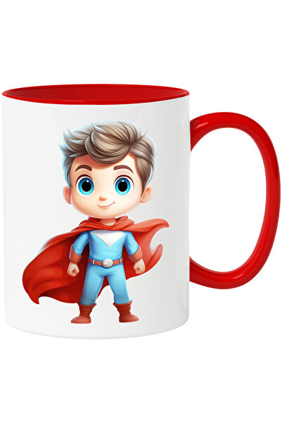 StoryGift Romania Cana cu un baiat in costum de erou | ilustratie | vesel | s...
