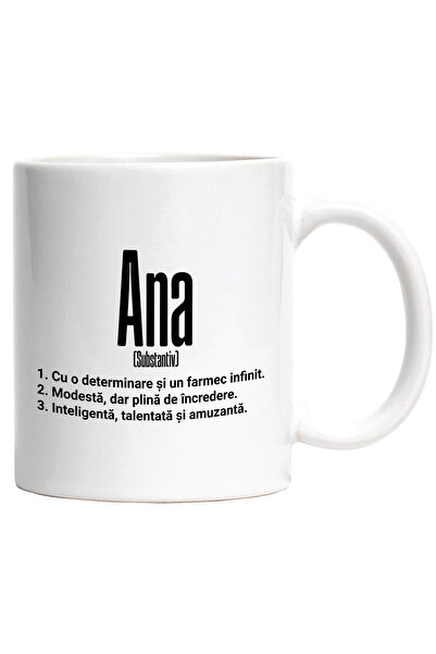 StoryGift Romania Cana Cu Numele Ana, si Mesaj Motivational, Determinare, Mod...