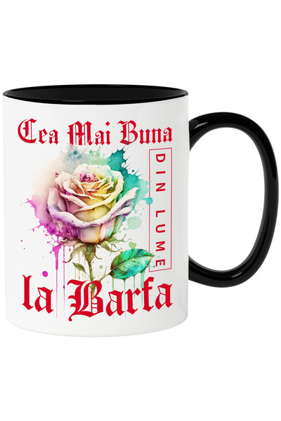 StoryGift Romania Cana Cu Textul Cea Mai Buna la Barfa, Din Lume, Floare, Tra...