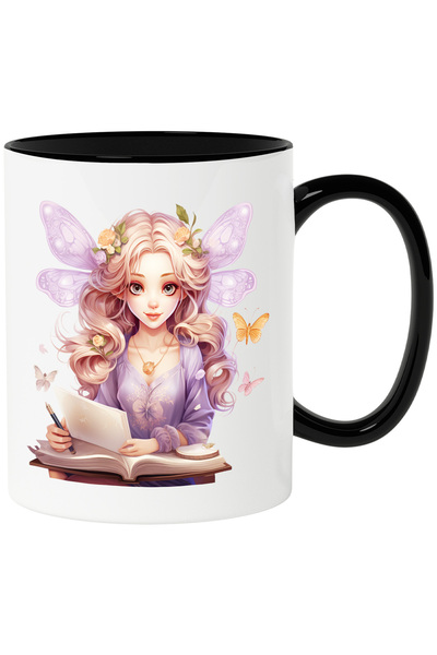 StoryGift Romania Cana cu o fetita draguta cu aripi de fluturi | ilustratie |...