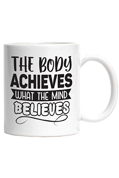 StoryGift Romania Cana cu mesaj motivational "Corpul realizeaza ceea ce minte...