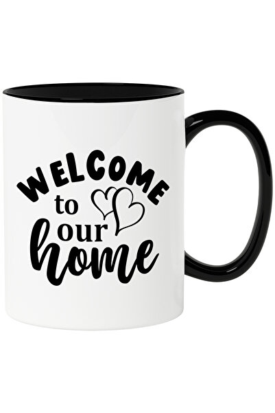 StoryGift Romania Cana cu inimioare si textul "Welcome to our home" - bun-ven...
