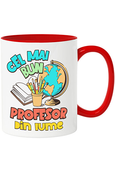 StoryGift Romania Cana cu Rechizite Scolare Carte Glob Pamantesc Copii text C...