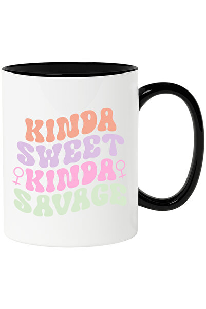 StoryGift Romania Cana cu textul "Kinda sweet, kinda savage" - un fel de dulc...