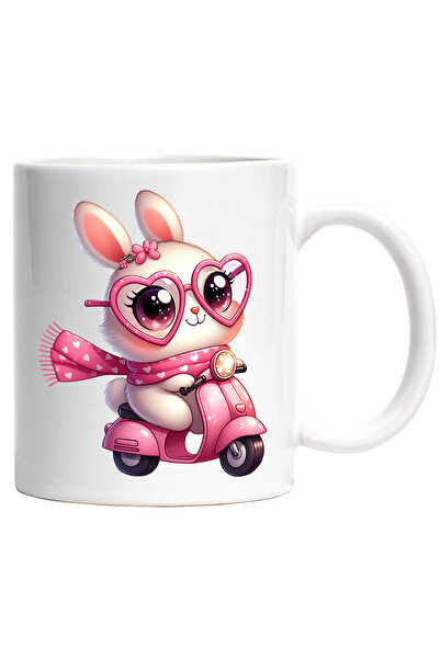 StoryGift Romania Cana cu o iepuroaica vesela care conduce un scuter | ilustr...