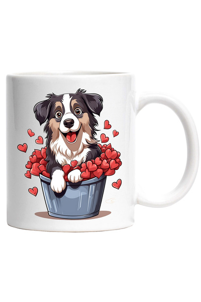 StoryGift Romania Cana cu un catel blanos care sta intr-un castron mare | ilu...