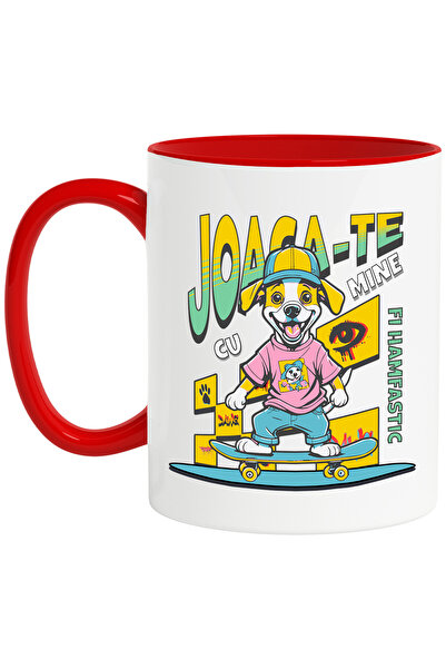 StoryGift Romania Cana caine cool pe skateboard joaca -te cu mine haios iubit...