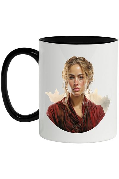 StoryGift Romania Cana Cu Game Of Thrones, Personaj, Cersei Lannister, A Song Of Ice And Fire, Ser, Cu Maner Negru