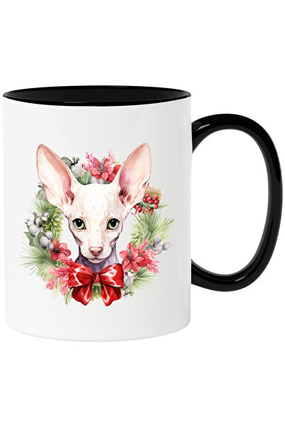 StoryGift Romania Cana cu o pisica Sfinx serioasa | ilustratie | funda | flor...