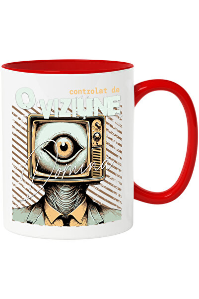 StoryGift Romania Cana viziunde digitala comuna televizor vintige , 330ml, Ce...