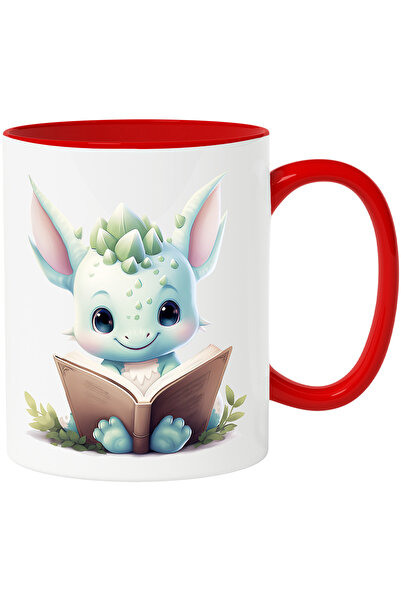 StoryGift Romania Cana cu un dinozaur micut | verde | citeste o carte | ilust...