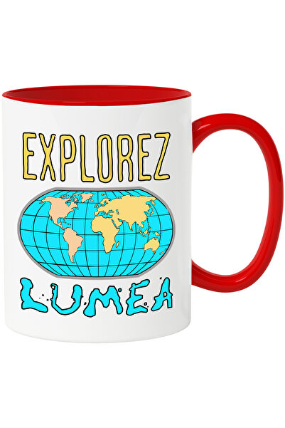 StoryGift Romania Cana Planta Terra turtita text EXPLOREZ LUMEA, 330ml, Ceram...
