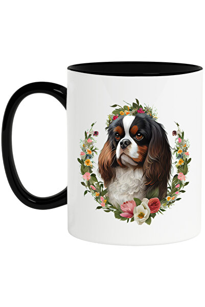 StoryGift Romania Cana cu un catel serios de talie mica | ilustratie | floric...