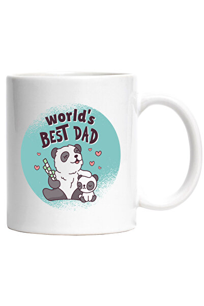 StoryGift Romania Cana Cu Mesaj In Engleza World's Best Dad, Urs Panda, Tata,...