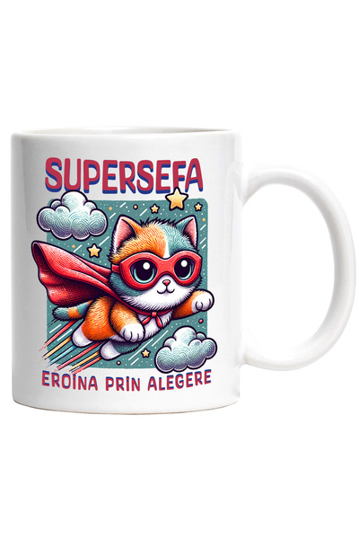 StoryGift Romania Cana Super Sefa, SuperErou, Eroina Prin Alegere, 330ml, Cer...