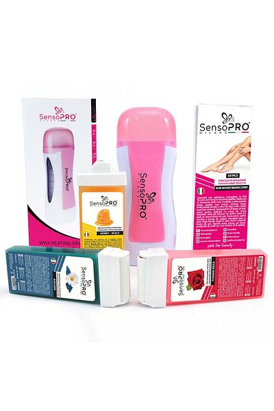 SensoPRO Milano Lady Pink Hair Removal Kit Gift Wax Refill Narrow Applicator