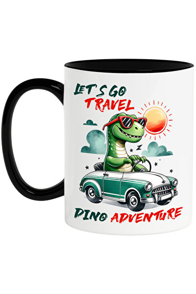 StoryGift Romania Cana cu mesajul "Let's go travel, dino adventure", calatori...