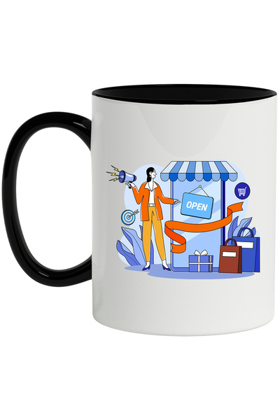 StoryGift Romania Cana Cu Magazin, Deschidere, Megafon, Afacere, Panglica, Mu...