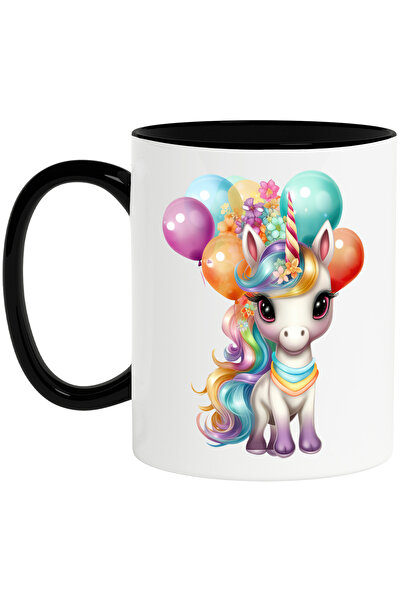 StoryGift Romania Cana cu un unicorn bucuros | ilustratie | baloane divers co...