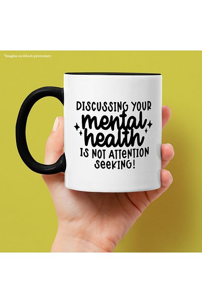 StoryGift Romania Mug with the message "Discussing your mental health is not a quest for a thread, With ,STG