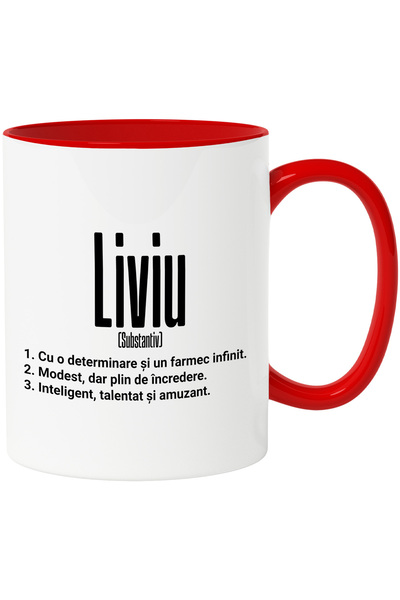 StoryGift Romania Cana Cu Numele Liviu, Determinare, Modest, Inteligent, Amuz...