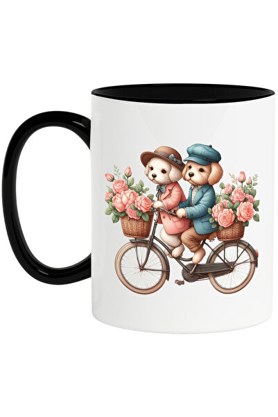 StoryGift Romania Cana cu 2 catei care se plimba cu bicicleta | ilustratie | ...