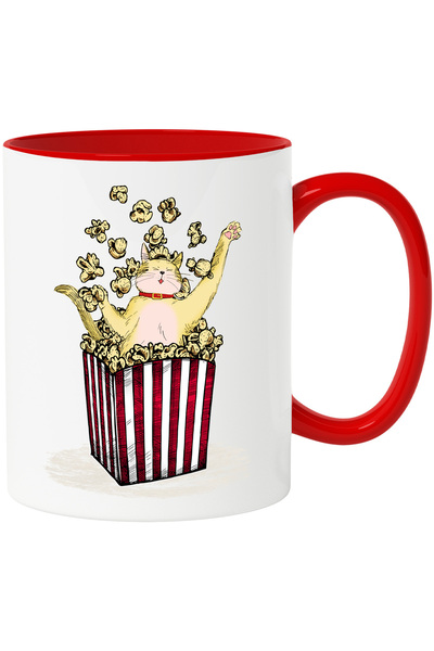 StoryGift Romania Cana cu pisica in popcorn, ilustratie, arunca floricelele, ...
