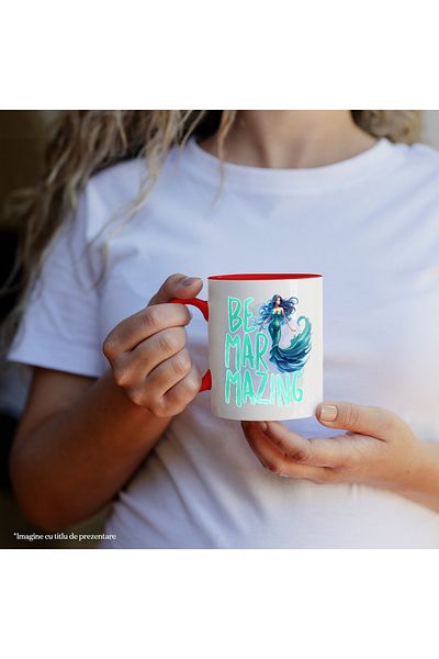 StoryGift Romania Mermaid mug with the message "Be Marmazing", fairy tale, illustration, amazing, wonderful,, With ,STG